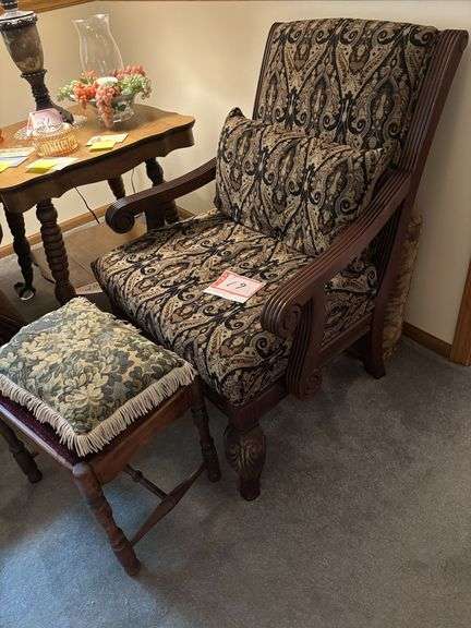 Armchair and ottoman