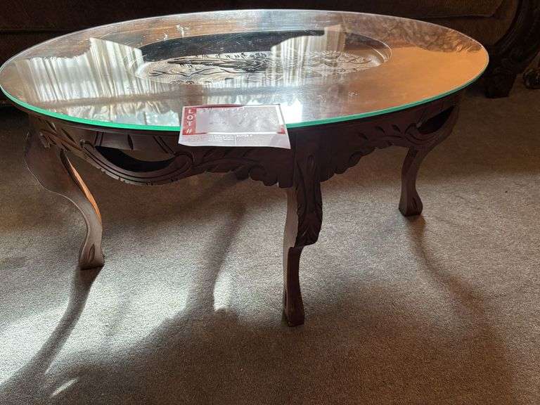 Decorative coffee table, 34 x 20 x 17”