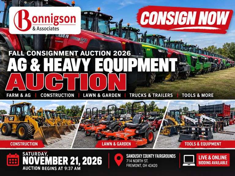November 26' Live Ag & Heavy Equipment Auction