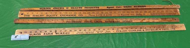 Yard sticks, Huron Farm Bureau, Shelby Equity Exchange, hardware store, Bellevue Farmers Co-Op Assoc