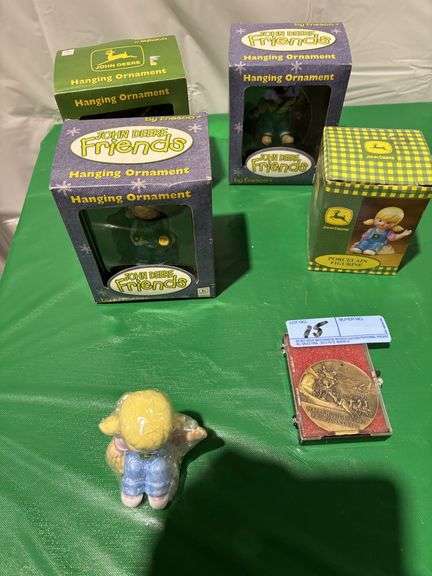 John Deere hanging ornaments, and medallion