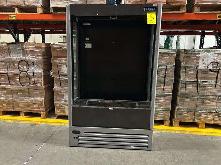 Exhibidor de alimentos refrigerado Marca OJEDA, Modelo ALPA-120H SLIM, Serie 31011-B, 120V, 60HZ, 12