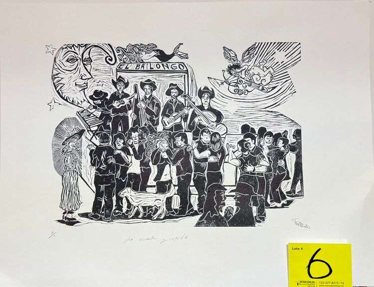 Pintura titulada "LA MUERTE Y CUPIDO", Autor ND, Medidas 65CM X 49CM, Técnica GRABADO, Año ND