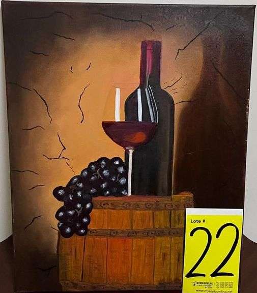 Obra titulada "Barricas Españolas", autor Lita Balderrama, técnica óleo, MEDIDAS 40CM X 50CM