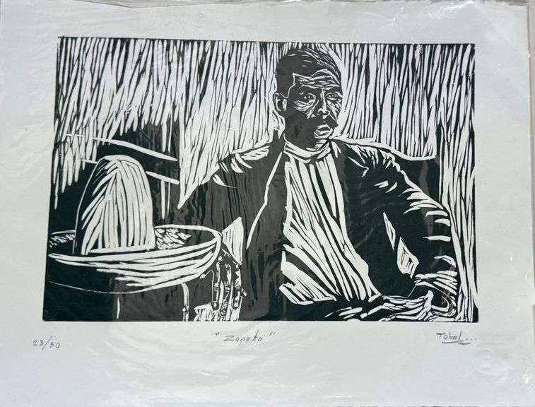 Pintura titulada "ZAPATA", Autor TOBAL , Medidas 29CM X 38CM, Técnica GRABADO, Año ND