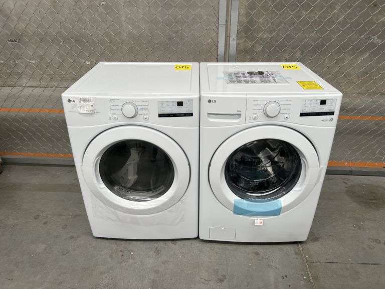 (NUEVO) Combo de lavadora y secadora, contiene: 1 Lavadora frontal de 20KG Marca LG, Modelo WM20WV2
