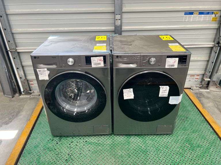 Lote de 2 lavasecadoras, contiene: 1 Lavasecadora frontal de 12/7KG Marca LG, Modelo WD12VVC4S6S, S