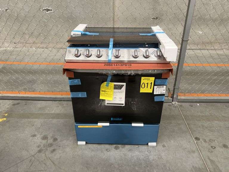 (NUEVO) Estufa de 6 quemadores Marca MABE, Modelo EMH7602JSS0C, Serie 024466, Color GRIS