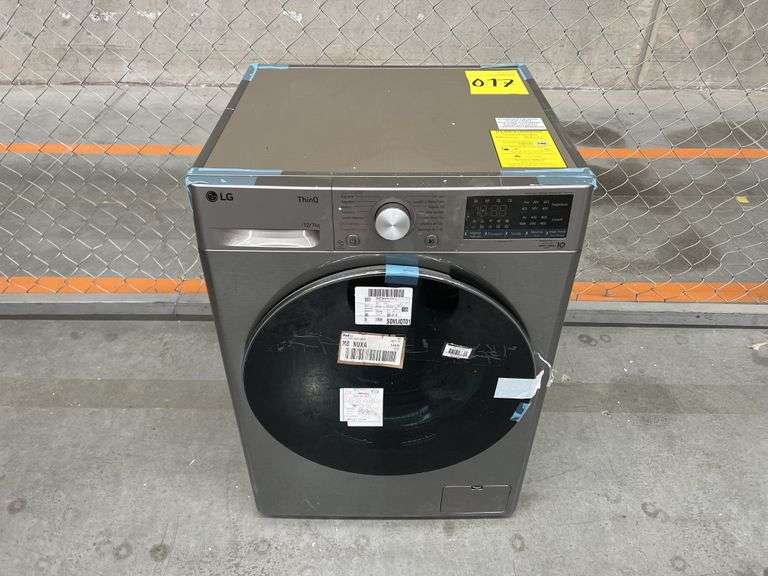 (NUEVO) Lavasecadora frontal de 12/7KG Marca LG, Modelo WD12VVC4S6S, Serie GLY502, Color GRIS