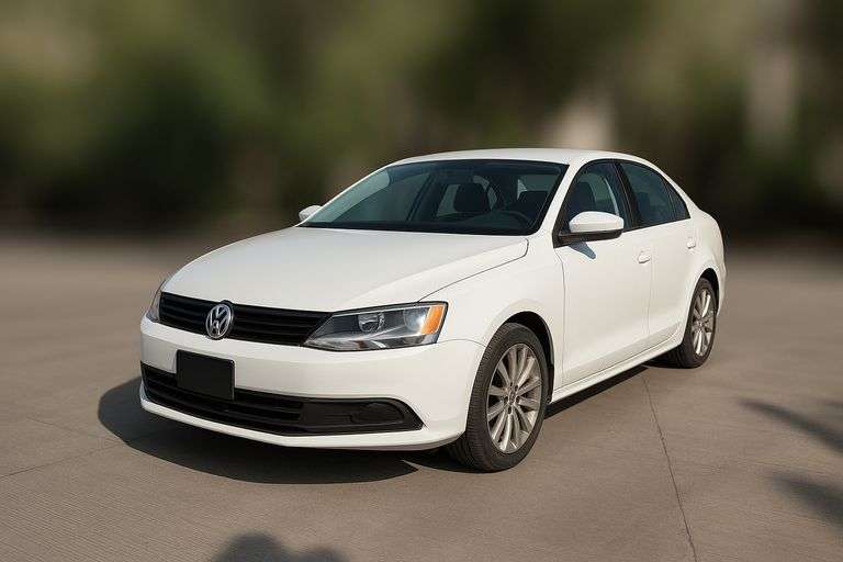Vehículo usado marca Volkswagen, Jetta, modelo 2013, color blanco, kilometraje 125446, No. de serie 