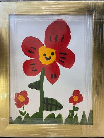 Obra titulada "La flor feliz", Autor Anna Mar Mondragón, Técnica oleo, Edad 5 años