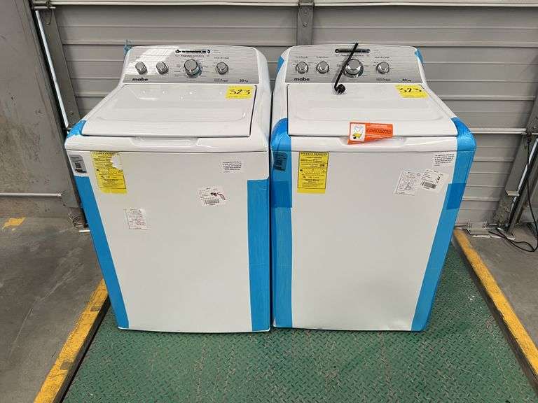 Lote de 2 lavadoras, contiene: 1 Lavadora de 20KG Marca MABE, Modelo LMA70214CBAB00, Serie S08588, C