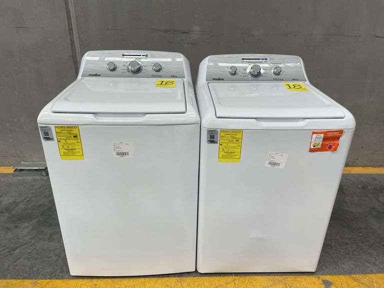 Lote de 2 lavadoras, Contiene: 1 lavadora de 18 KG Marca MABE, Modelo LMA78113CBAB0, Serie 2510S9471