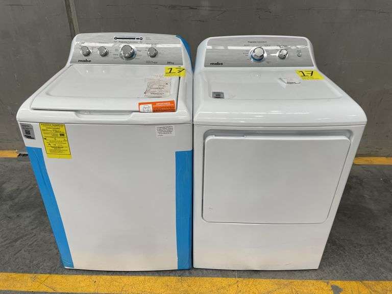 Combo de Lavadora y Secadora, contiene: 1 Lavadora de 20KG Marca MABE, Modelo LMA70214CBAB0, Serie 2