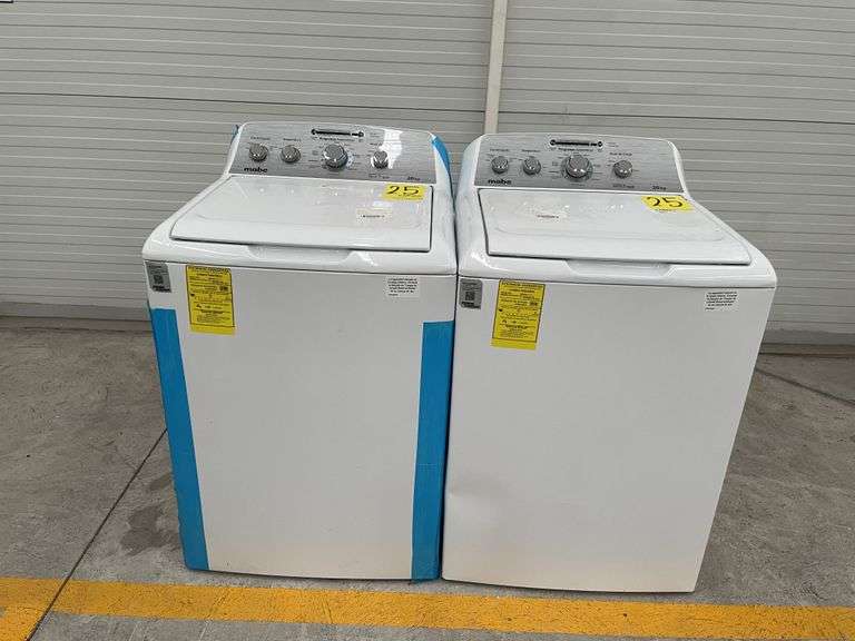Lote de 2 lavadoras, Contiene: 1 lavadora de 20 KG Marca MABE, Modelo LMA70214BAB0, Serie 2509S04557