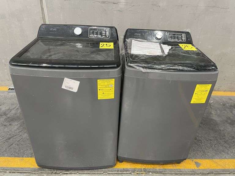 Lote de 2 lavadoras, Contiene: 1 lavadora de 17 KG Marca ATVIO, Modelo TL-19KGDS, Serie D00108 Color