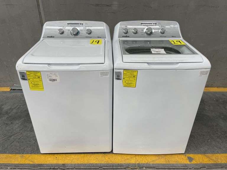 Lote de 2 lavadoras, Contiene: 1 lavadora de 18 KG Marca MABE, Modelo LMA78113CBAB0, Serie 2508S9477