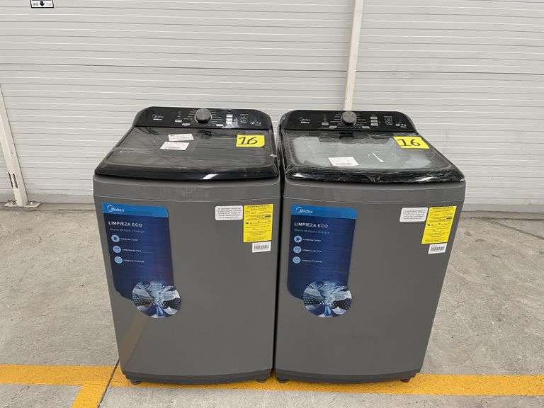 Lote de 2 lavadoras, Contiene: 1 lavadora de 17KG Marca MIDEA, Modelo MA500W17/G, Serie D00782, Colo