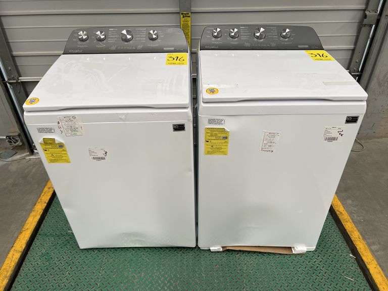 Lote de 2 lavadoras, contiene: 1 Lavadora de 22KG Marca WHIRLPOOL, Modelo 8MWTW2224MPM1, Serie 84746