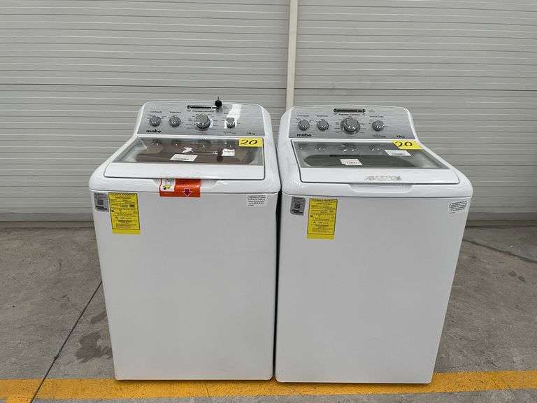 Lote de 2 lavadoras, Contiene: 1 lavadora de 22 KG Marca MABE, Modelo LMH72205CBAB0, Serie 2508S4086