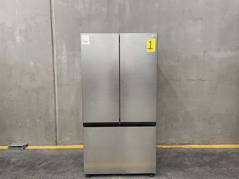 Refrigerador Marca SAMSUNG Modelo RF32CG5A10S9, Serie 0BWZ4BCY700427L, 127V, 60HZ, 3 AMPS Color Gris