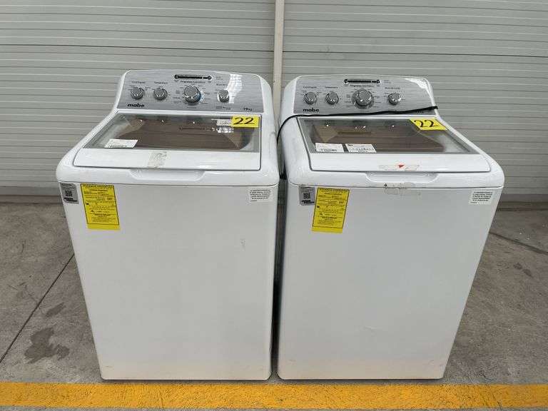 Lote de 2 lavadoras, Contiene: 1 lavadora de 19 KG Marca MABE, Modelo LMA79114VBAK0, Serie 2510S4549