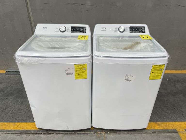 Lote de 2 lavadoras, Contiene: 1 lavadora de 19 KG Marca ATVIO, Modelo TL-19KG, Serie R00135 Color B