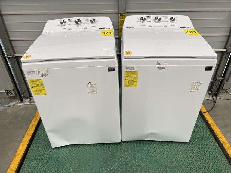 Lote de 2 lavadoras, contiene: 1 Lavadora de 17KG Marca WHIRLPOOL, Modelo 8MWTW1713MJQ1, Serie 44804