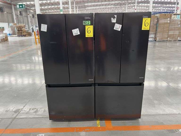 Lote 2 refrigeradores, contiene: 1 Refrigerador Marca MIDEA, Modelo MDRF700FGM28, Serie ND, Color NE