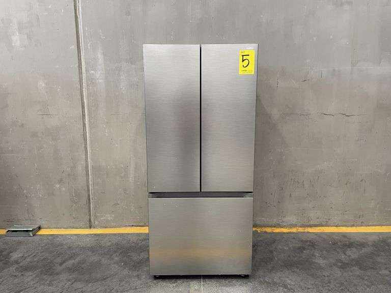 Refrigerador Marca SAMSUNG Modelo RF22A4010S9, Serie 0BA84BBY800832L, 127V, 60HZ, 2.5 AMPS Color Gri