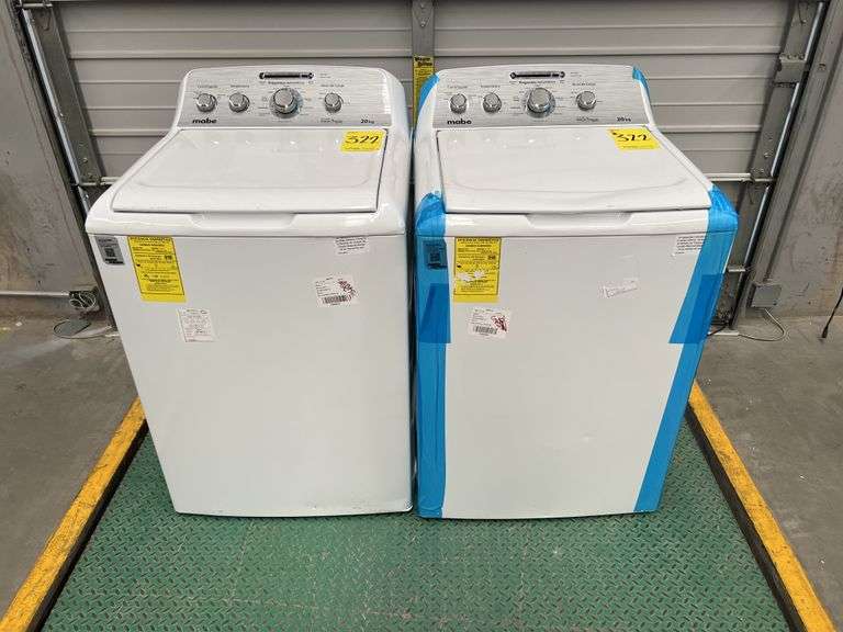 Lote de 2 lavadoras, contiene: 1 Lavadora de 20KG Marca MABE, Modelo LMA70214CBAB00, Serie S00761, C