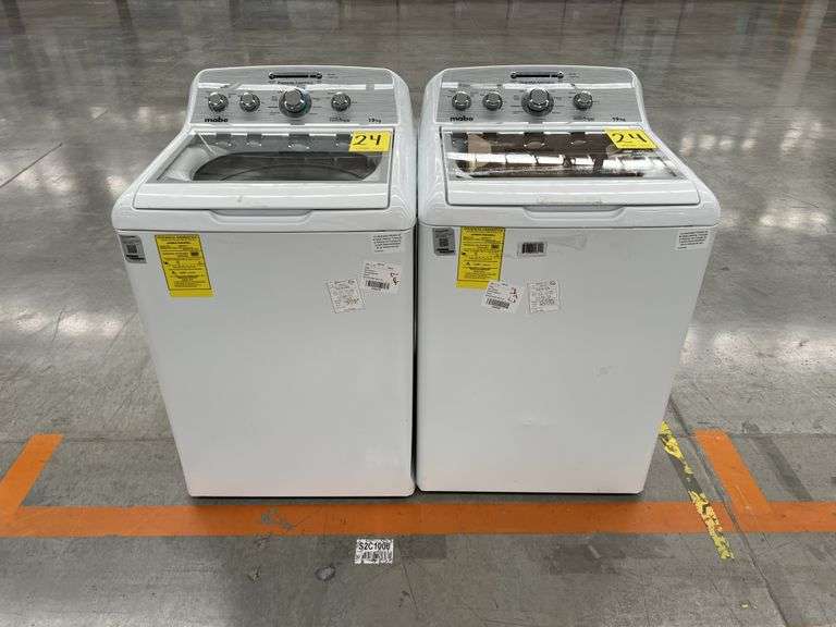 Lote de 2 lavadoras, contiene: 1 Lavadora de 19KG Marca MABE, Modelo LMA79114VBAK00, Serie S55002, C
