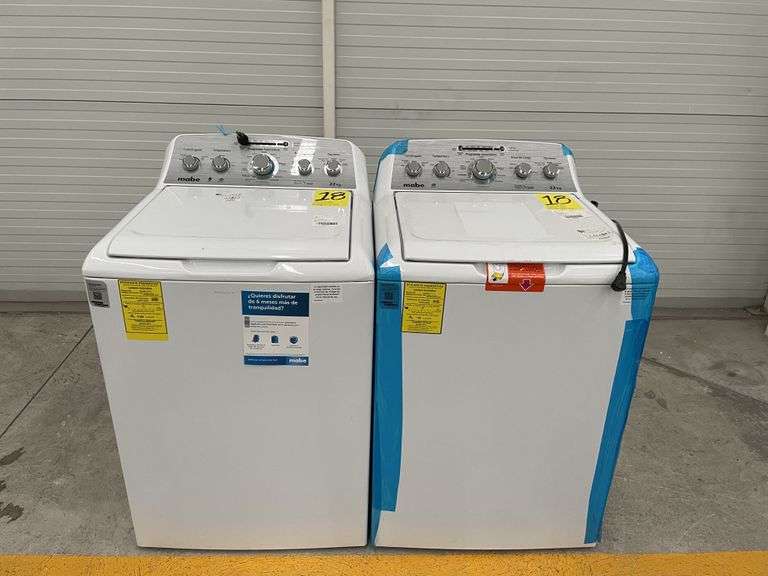 Lote de 2 lavadoras, Contiene: 1 lavadora de 21 KG Marca MABE, Modelo LMA7121AVBAB0, Serie 2510S5040