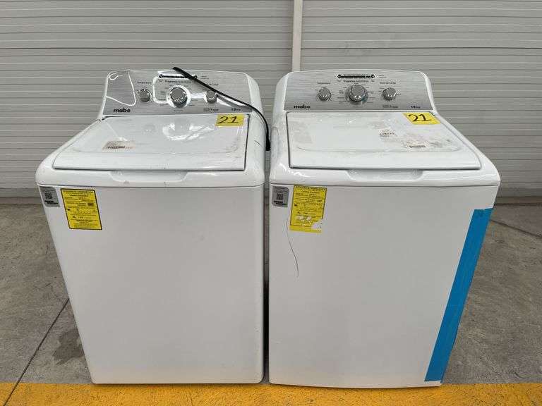 Lote de 2 lavadoras, Contiene: 1 lavadora de 18 KG Marca MABE, Modelo LMA78113CBAB0, Serie 2507S5286