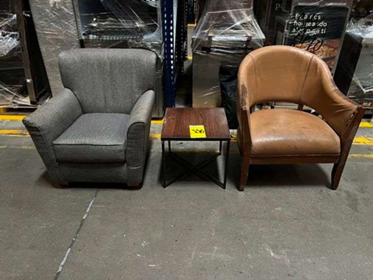 (REMOCIÓN OBLIGATORIA 26 DE JUNIO) Lote de 2 sillones y 1 mesa de centro, contiene: 1 Sillon indivi