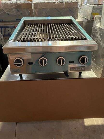 (NEW) GRILL, GAS COUNTERTOP, 24" W Brand: Garland Model: UTBG24-AR24 Series No.: UTBG24-AR240009-11