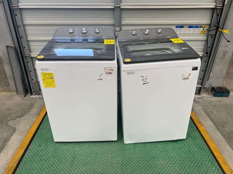 Lote de 2 lavadoras, contiene: 1 Lavadora de 20KG Marca WHIRLPOOL, Modelo 8MWTW2023WPM0, Serie 1822