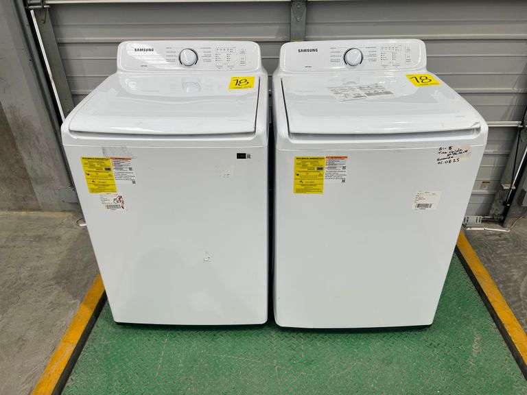 Lote de 2 lavadoras, contiene: 1 Lavadora de 20KG Marca SAMSUNG, Modelo WA20A3350GW, Serie 00139A,