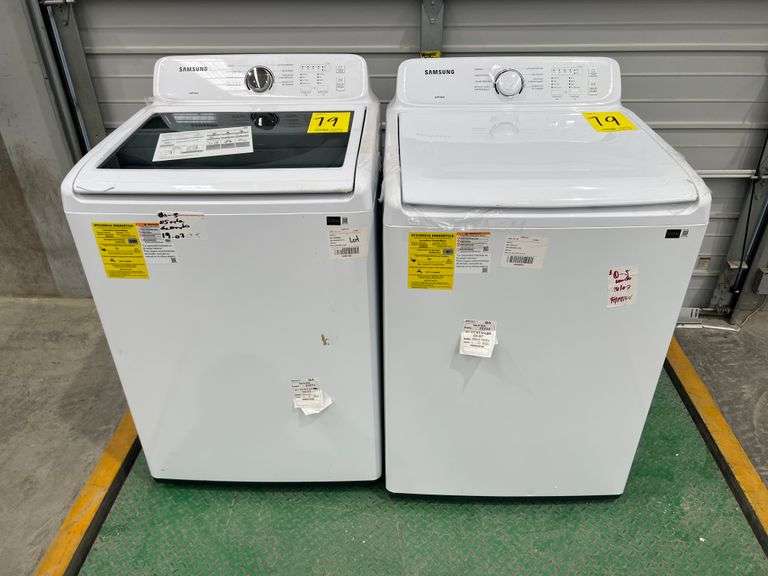 Lote de 2 lavadoras, contiene: 1 Lavadora de 22KG Marca SAMSUNG, Modelo WA22B3550GW, Serie 00228B,