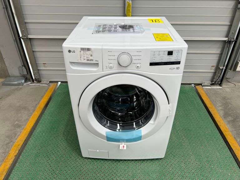 (NUEVO) Lavadora frontal de 20KG Marca LG, Modelo WM20WV26W, Serie S3N820, Color BLANCO