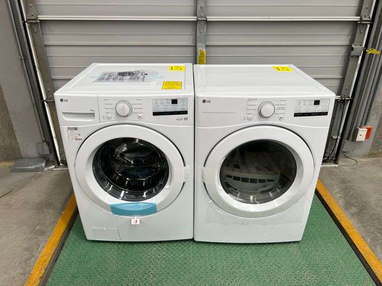 (NUEVO) Combo de lavadora y secadora, contiene: 1 Lavadora frontal de 20KG Marca LG, Modelo WM20WV26