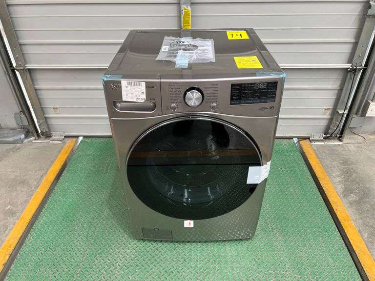 (NUEVO) Lavadora frontal de 22KG Marca LG, Modelo WM22VV2S6R, Serie Z4B320, Color GRIS