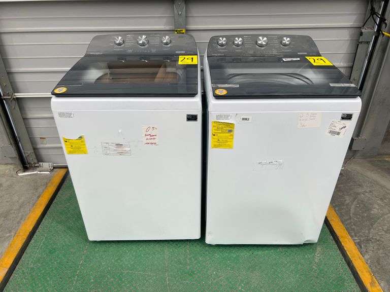 Lote de 2 lavadoras, contiene: 1 Lavadora de 22KG Marca WHIRLPOOL, Modelo 8MWTW2224WJM1, Serie 3012