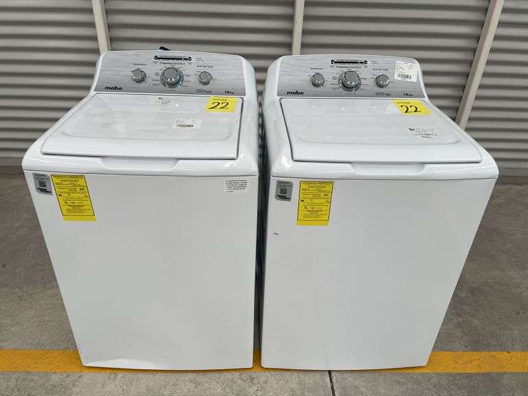 Lote de 2 lavadoras, Contiene: 1 lavadora de 18 KG Marca MABE, Modelo LMA78113CBAB0, Serie 2510S7683