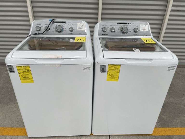 Lote de 2 lavadoras, Contiene: 1 lavadora de 19 KG Marca MABE, Modelo LMA79114VBAK0, Serie 2508S5265