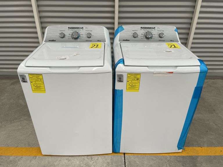 Lote de 2 lavadoras, Contiene: 1 lavadora de 18 KG Marca MABE, Modelo LMA78113CBAB0, Serie 2510S7574