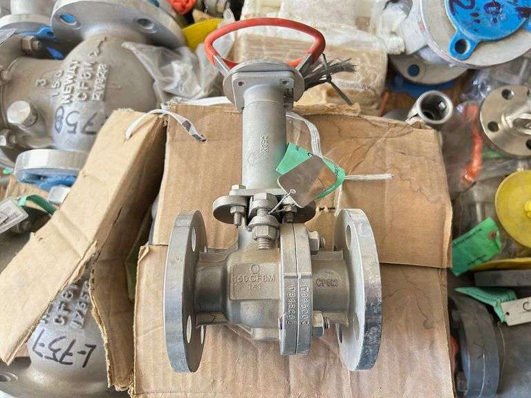 (NEW) 8 Manual Ball Valves in Stainless Steel, Size 1", 150 lbs, Tag B82br. Comprised of lots: 155