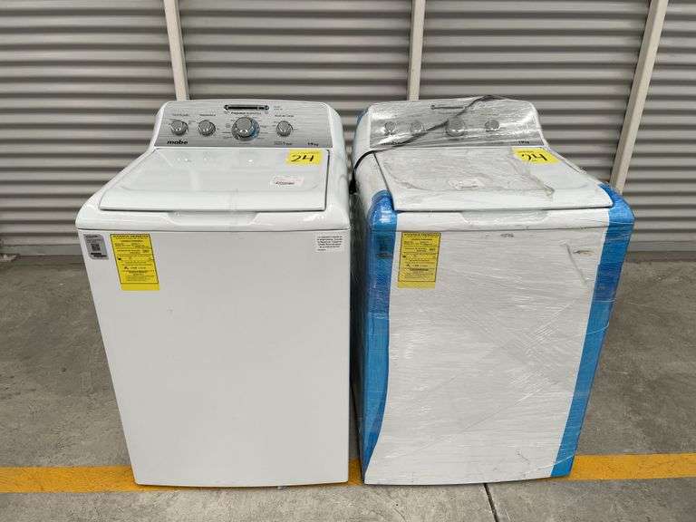 Lote de 2 lavadoras, Contiene: 1 lavadora de 19 KG Marca MABE, Modelo LMA79114VBAK0, Serie 2510S4587