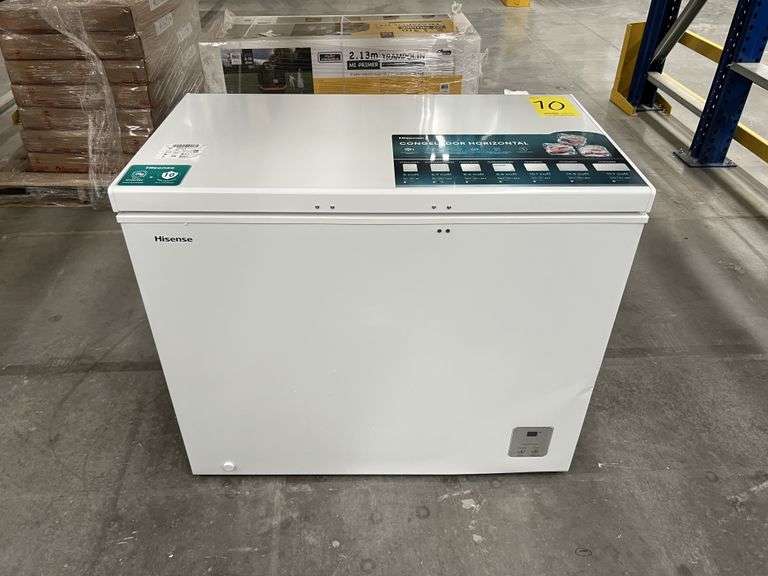 (NUEVO) Congelador Marca HISENSE, Modelo FC88D6CWX1, Serie P70598, Color BLANCO