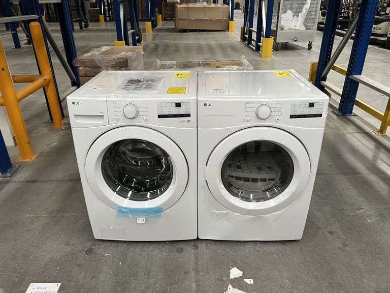(NUEVO) Combo de lavadora y secadora, contiene: Lavadora frontal de 20KG Marca LG, Modelo WM20WV26W,